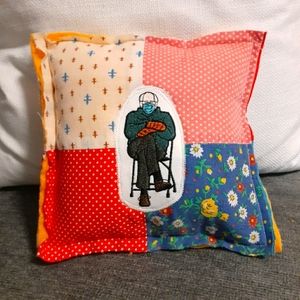 Bernie Sanders Embroidered Quilt Pillow